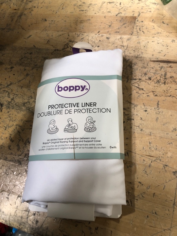 Photo 2 of Boppy Original Support Nursing Pillow Protective Liner, Bright White, A Liner for Between Boppy Support and Cover, Machine Washable and Wipeable, Extends Time Between Washes, Liner Only