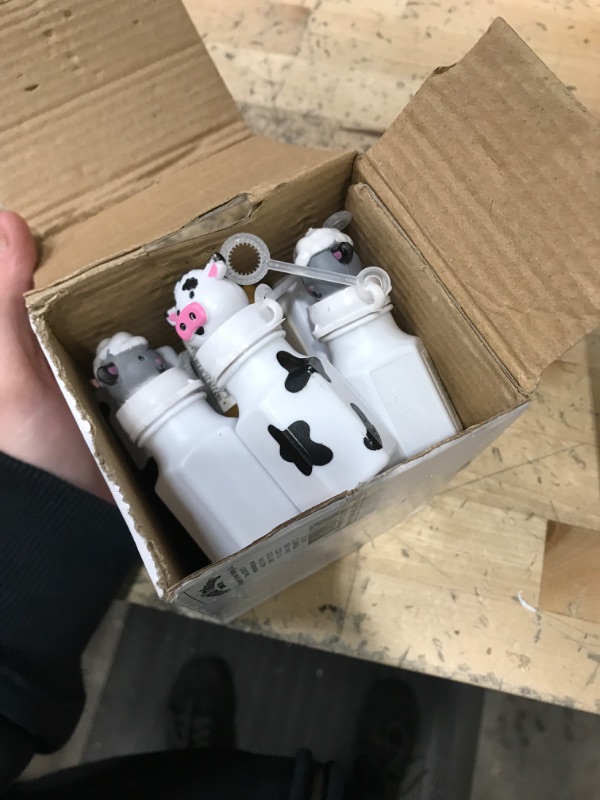 Photo 1 of Barnyard Bubble Bottles (Set of 12) Farm Animal Designs Include Horse, Sheep, Pig and Cow