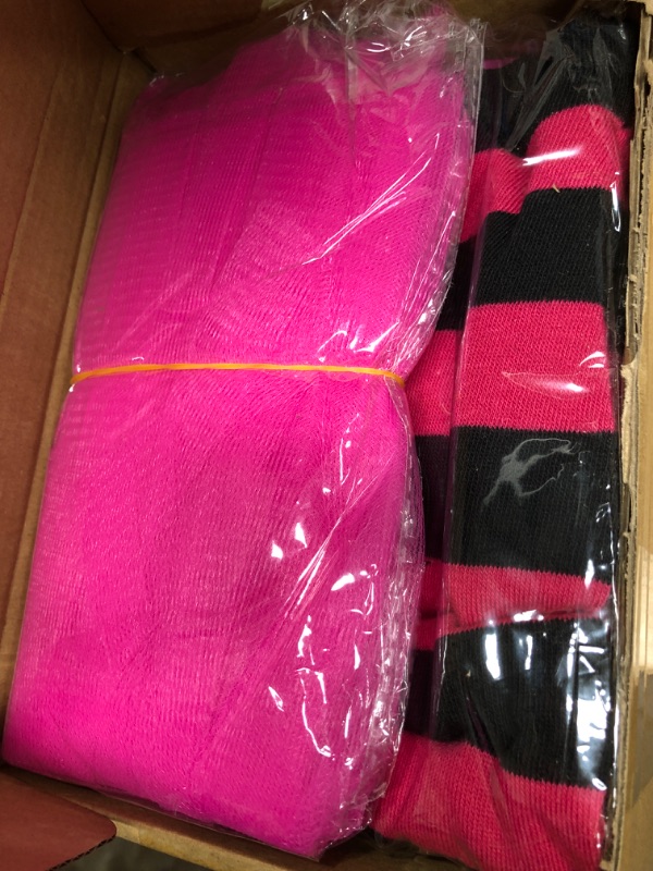 Photo 1 of 80s Outfits Costume Accessories for Women- 80s T-shirt, 80s Fanny Pack, Tutu Skirt for Halloween Cosplay Retro Theme Party Medium Hot Pink