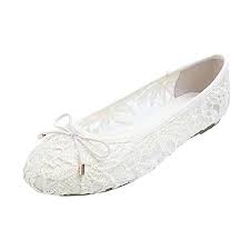 Photo 1 of Feversole Round Toe Lace Ballet Crochet Flats Women's Comfy Breathable Shoes Cream White Metal Trim Size 8 1/2
