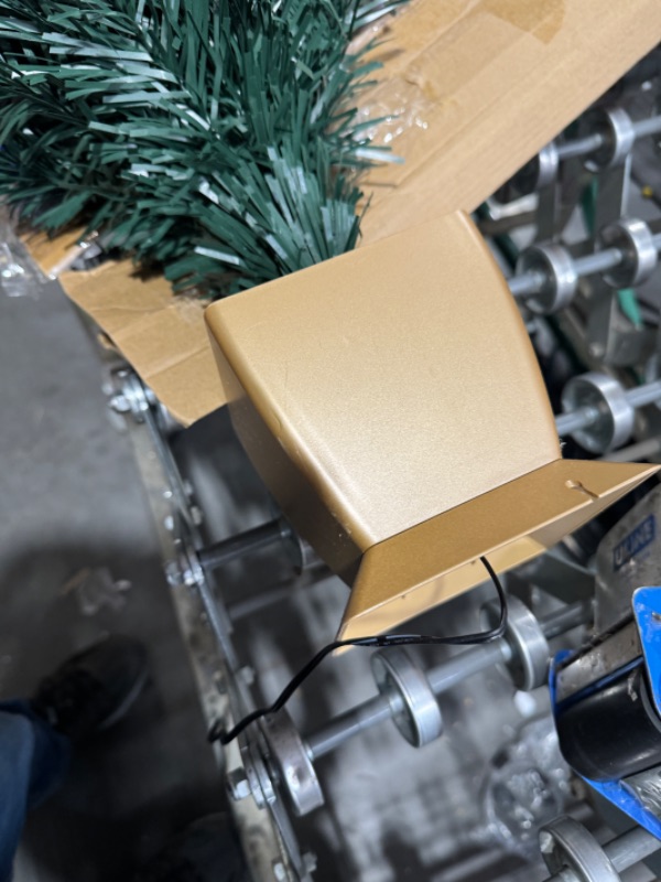 Photo 1 of 3ft Green Fiber Optic Christmas Tree,Pre-Lit Artificial Mini Christmas Tree, Tabletop Small Xmas Tree with Stars Holiday Home Decorations
