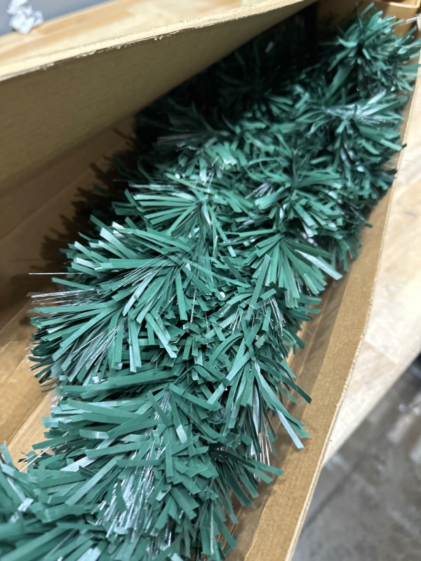 Photo 1 of 3ft Green Fiber Optic Christmas Tree,Pre-Lit Artificial Mini Christmas Tree, Tabletop Small Xmas Tree with Stars Holiday Home Decorations