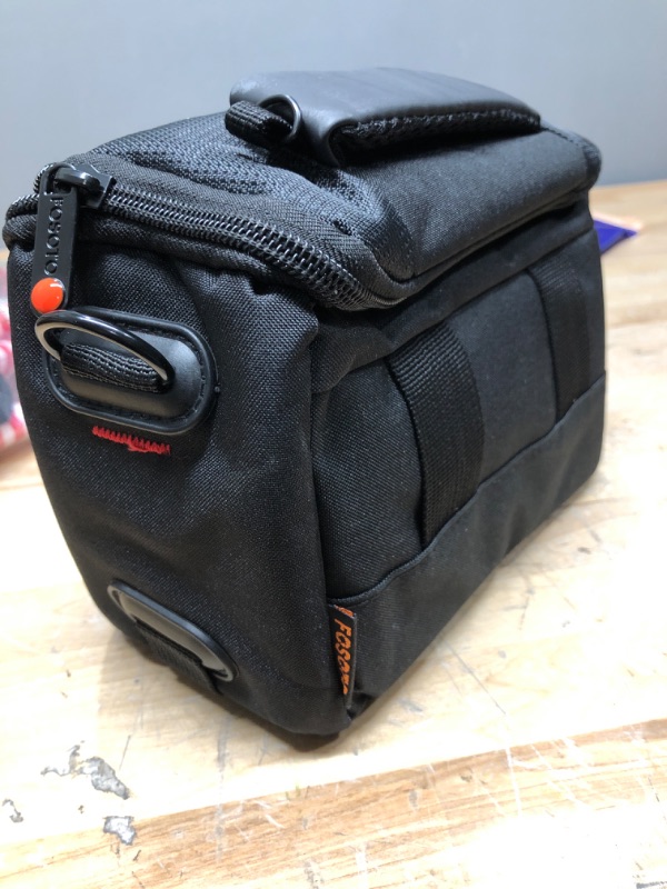 Photo 2 of *MISSING STRAP* FOSOTO Waterproof (with Rain Cover) Shoulder Camera Case Bag Compatible for Nikon D5600 D750 D3300 Canon Rebel SL2 T7i EOS 80D 60D Sony A77II a68 a99II Travel DLSR SLR Camera Bags Black