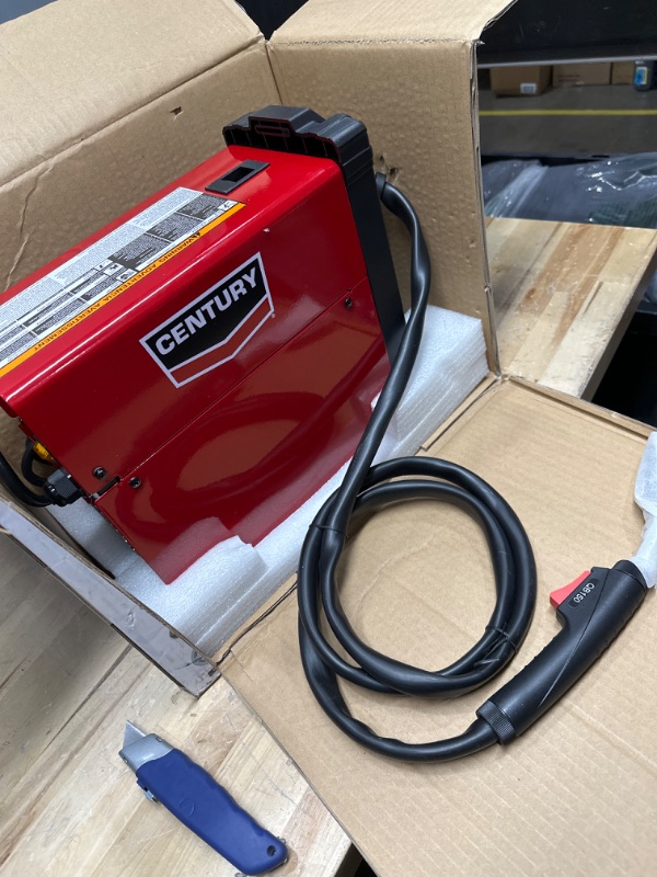 Photo 2 of Lincoln Electric FC90 Flux Core Wire Feed Welder and Gun, 90 Amp, 120V, Inverter Power Source for Easy Operation, Portable Shoulder Strap, Best for Small Welding Jobs