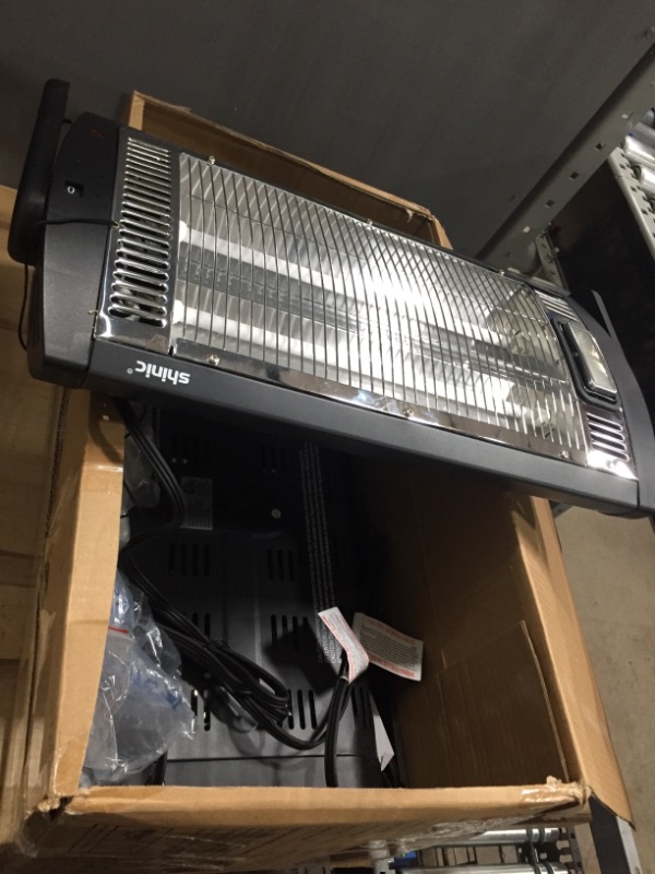 Photo 2 of 2 Packs -Electric Garage Heaters for Indoor Use, 1500W/750W Ceiling Mounted Radiant Heaters with Halogen Light, 90 Degree Rotation, 5 Mode Settings, Space Heater for Garage, Shop, Large Room and Patio