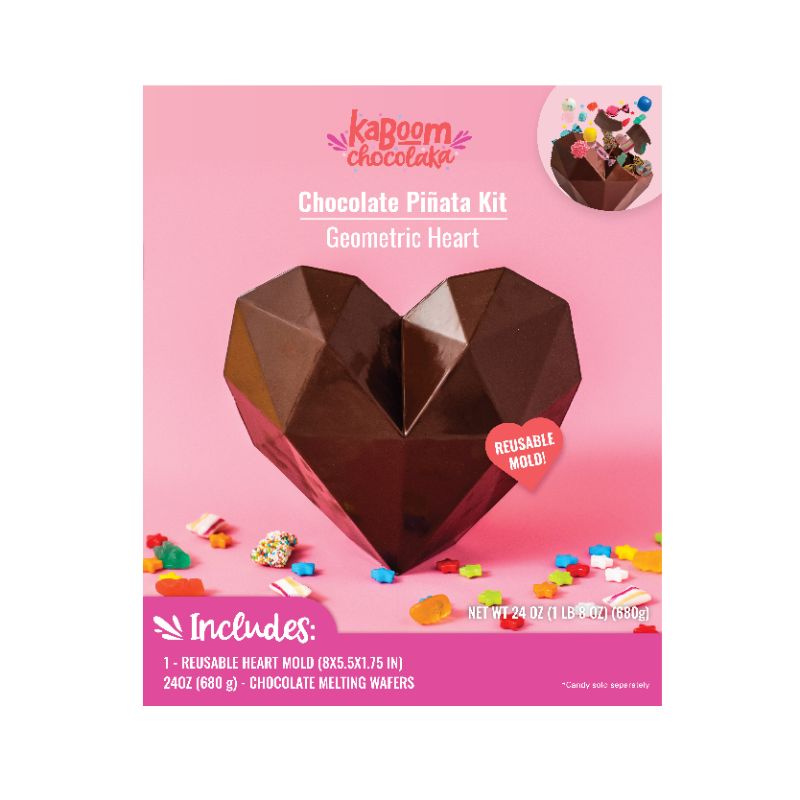 Photo 1 of American Crafts Kaboom Brown Chocolate Pinata Heart Mold Kit
