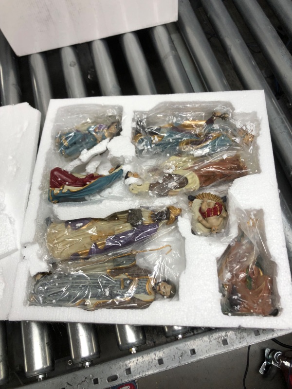 Photo 4 of **DAMAGE**
Kurt Adler Resin Nativity Figurine Set, 9-Inch, Set of 8