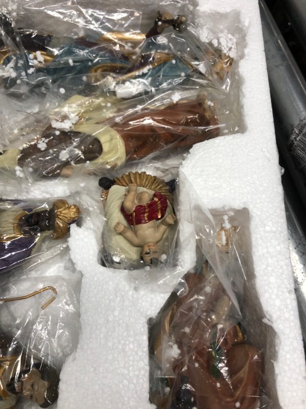 Photo 3 of **DAMAGE**
Kurt Adler Resin Nativity Figurine Set, 9-Inch, Set of 8