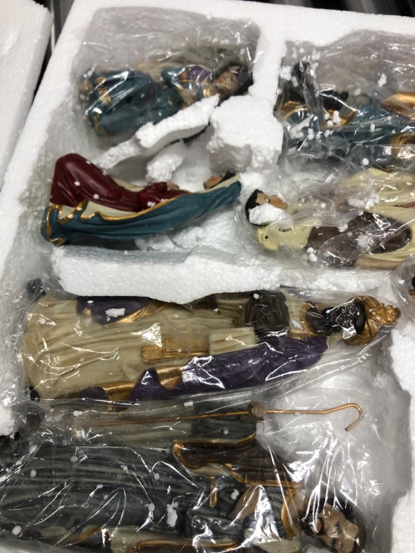 Photo 2 of **DAMAGE**
Kurt Adler Resin Nativity Figurine Set, 9-Inch, Set of 8