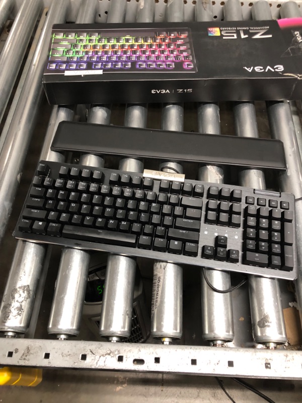 Photo 2 of * used item * see all images * 
EVGA Z15 RGB Gaming Keyboard, RGB Backlit LED, Hotswappable Mechanical Kailh Speed Silver Switches (Linear), 821-W1-15US-KR