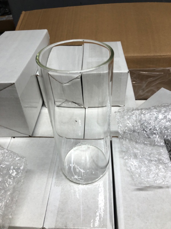 Photo 3 of 48 Pcs Glass Cylinder Vase Bulk Clear Different Sizes Candle Holder Decorative Centerpiece for Wedding Reception Home Flowers Modern Serene Spaces Living Glass Vases (4'', 6'', 8'', 10'' High)