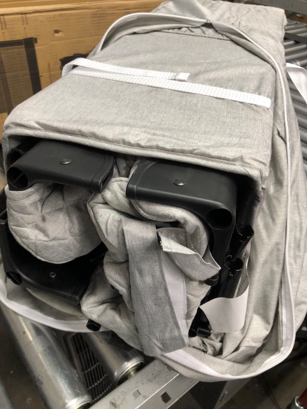 Photo 1 of Baby Delight Horizon Full Size Crib | Portable Baby Bed | Breathable Mesh Baby Crib | Luxe Quilted Fabric | Grey