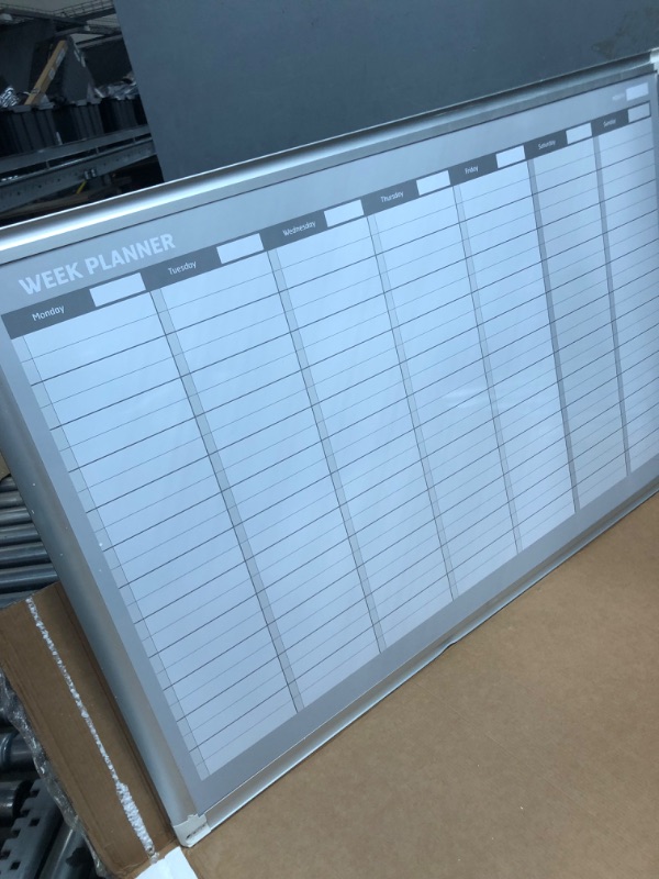 Photo 2 of MasterVision GA0396830 Weekly Planner, 35.5x24, Aluminum Frame