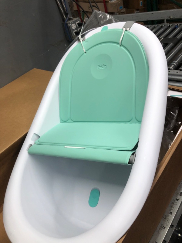 Photo 2 of 4-in-1 Grow-with-Me Bath Tub by Frida Baby Transforms Infant Bathtub to Toddler Bath Seat with Backrest for Assisted Sitting in Tub