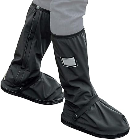 Photo 1 of DARAEKJ Black Waterproof Shoe Covers, Non Slip Shoe Covers, Rain Shoe Covers for Women and Men