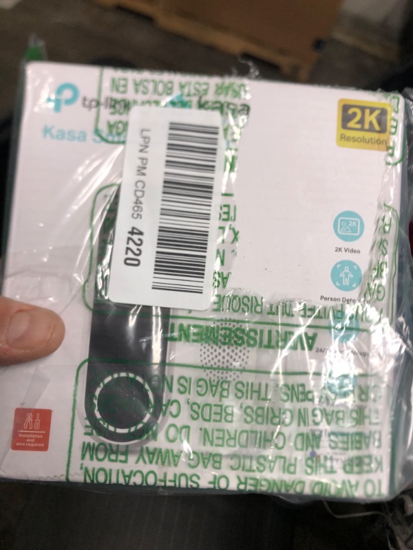 Photo 2 of Kasa Smart Video Doorbell Camera Hardwired w/ Chime, 2K Resolution, Always-on Power, Night Vision, 2-Way Audio, Real-Time Notification, Cloud & SD Card Storage, Works w/ Alexa & Google Home (KD110)
