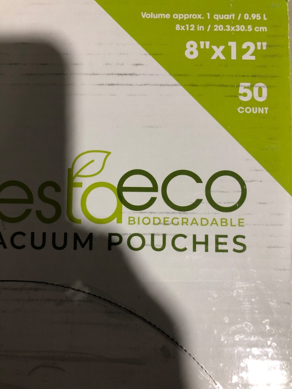 Photo 2 of * see all images * 8'' x 12'' *
VestaEco Chamber Machine Vacuum Pouches - Certified Commercially Compostable -