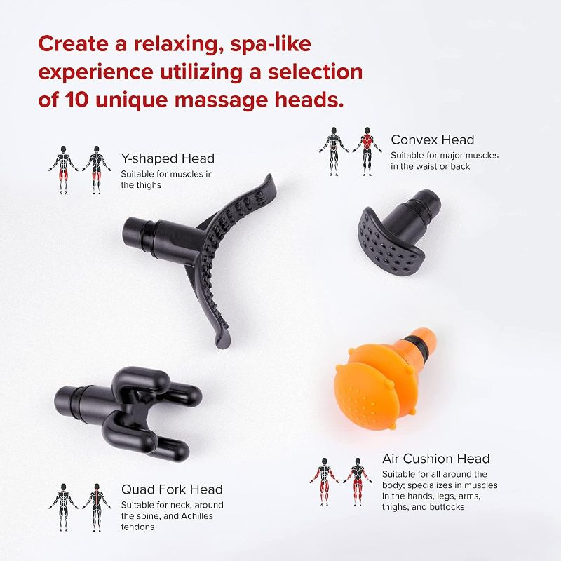Photo 3 of (READ NOTES) SM Percussion Massage Gun Deep Tissue for Athletes | Cordless Handheld 30-Speed Percussive Muscle Massage Therapy + 6 Heads, LCD Screen & Carry Case | For Back, Neck & Body Pain, & Athlete Recovery (READ NOTES) 
