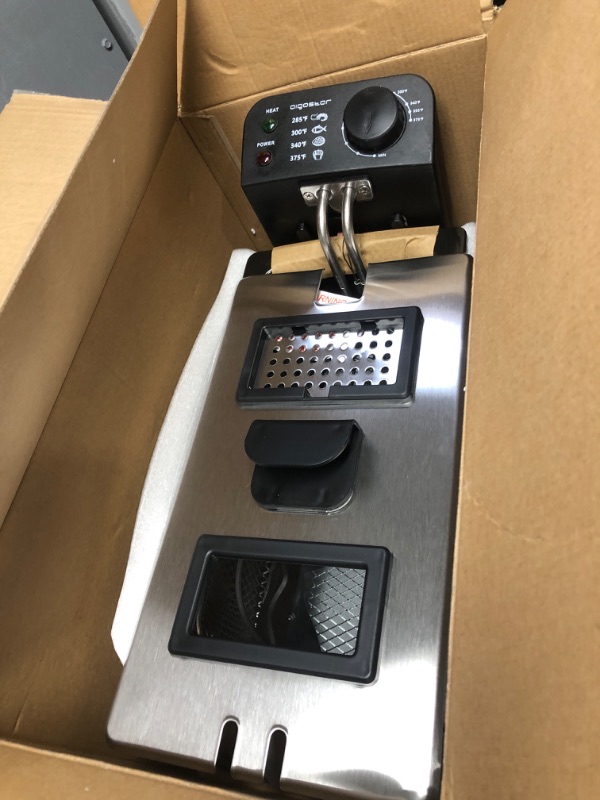 Photo 1 of Aigostar Deep Fryer, Electric Deep Fat Fryers with Baskets, 3 Liters Capacity Oil Frying Pot with View Window, ETL Certificated, 1650W Ushas 3.2 Quart