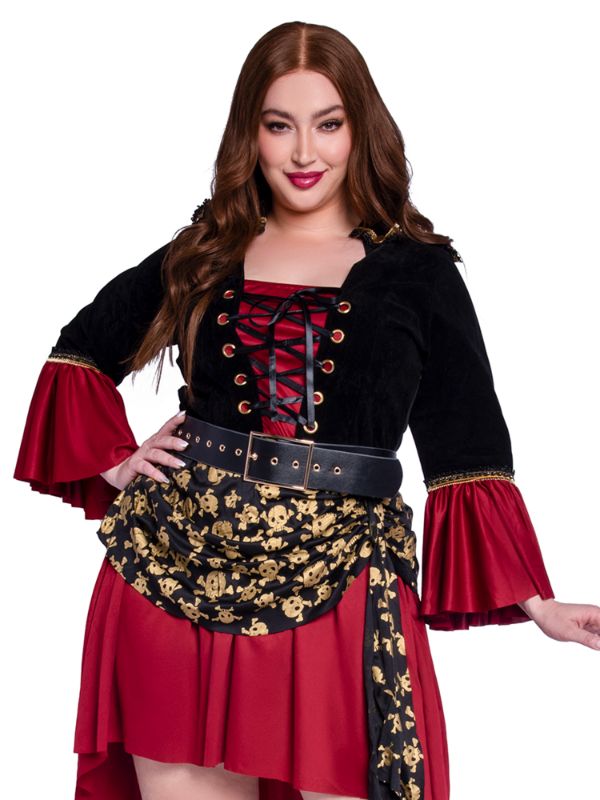 Photo 1 of Wonderland Women's Plus Female Halloween Pirate Captain Fancy Dress Costume for Adult, 1X
