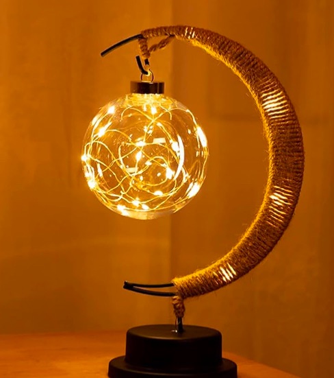 Photo 1 of * see all images * 
Nusogon Enchanted Lunar Lamp -Magic Moon Shape Lamp,LED Crescent Light,Ramadan Lamp,Hanging Moon Lamp