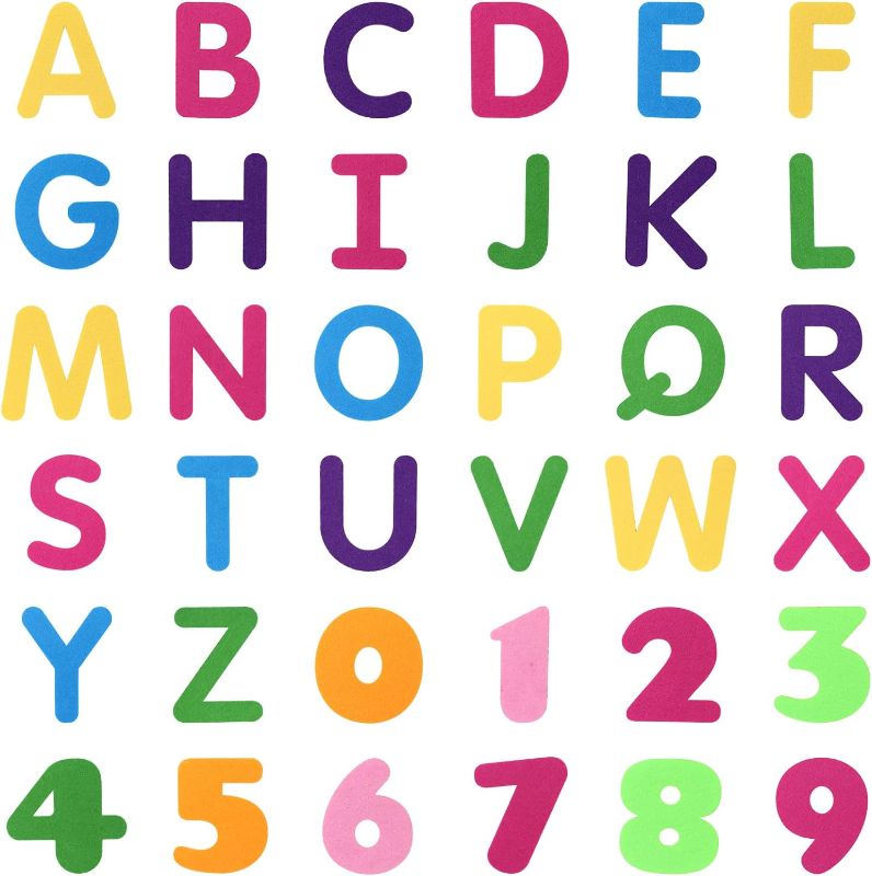 Photo 1 of BXI 36 Pcs Alphabets Numbers & Letters Felt Board Story Pieces Set for Toddlers, Preschool & Kindergarten, Precut Felt Figures for Preschool Crafts Activity Early Learning Storytelling
