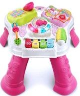 Photo 1 of VTech Sit-to-Stand Learn & Discover Table, Pink & Sit-to-Stand Learning Walker (Frustration Free Packaging), Lavender (Amazon Exclusive)