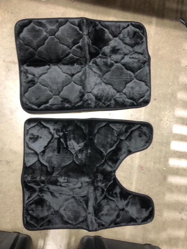 Photo 1 of 2 BLACK  BATH MATS