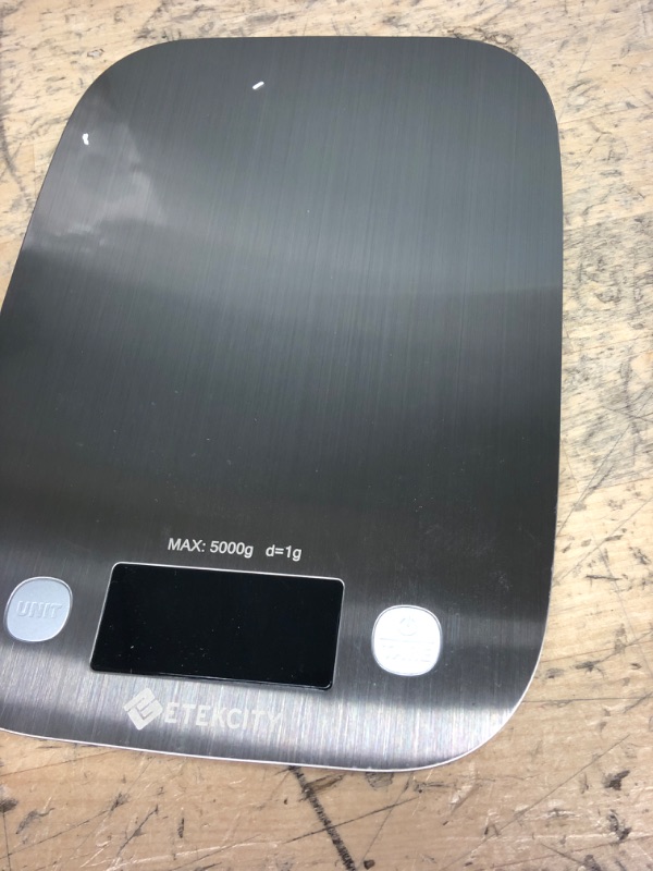 Photo 2 of **UNABLE TO TEST**
Etekcity Food Kitchen Scale, Digital Grams and Ounces for Weight Loss, Baking, Cooking, Keto and Meal Prep, Postal Scale for Packages, Liquids, Jewelry, Medium, Silver Stainless Steel Stainless Steel Medium Size Scale