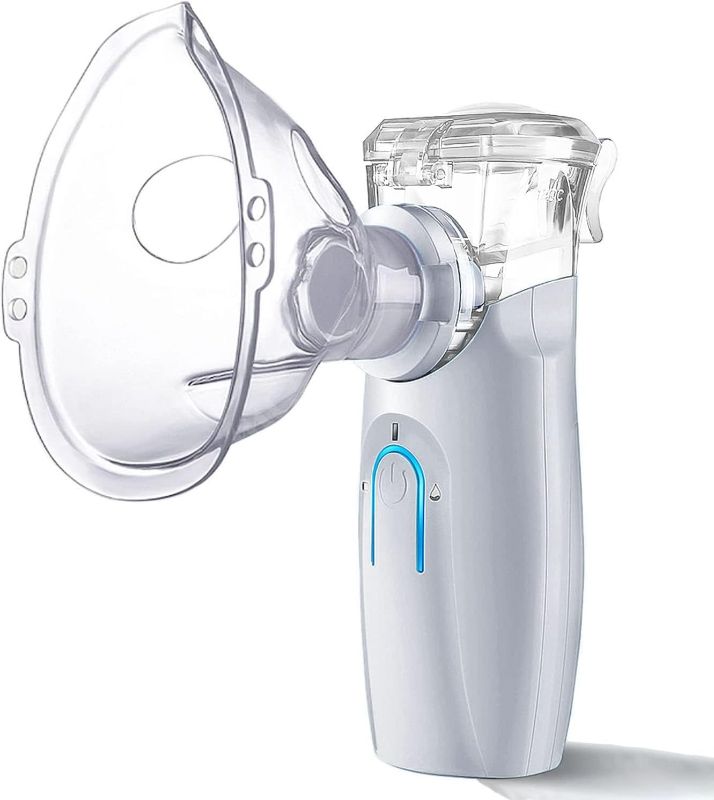 Photo 1 of  Ultrasonic Mesh Nebulizer - Handheld Nebulizer for Adults and Kids Household use, Color: Grey
