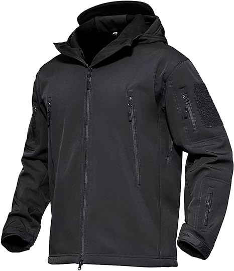 Photo 1 of MAGCOMSEN Men's Tactical Jacket 7 Pockets Performance Fleece Lined Water Resistant Soft Shell Winter Coats
