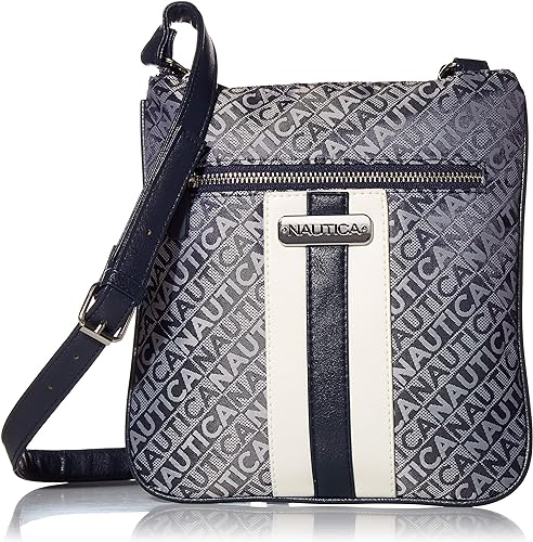 Photo 1 of Nautica Womens Lakeside Signature Jaquard North South Crossbody Bag
