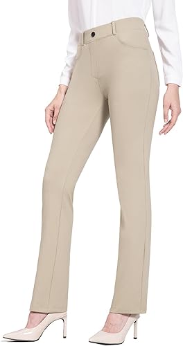 Photo 1 of LARGE- PETITE
BALEAF Women's Yoga Dress Pants Stretchy Work Slacks Business Casual Straight Leg/Bootcut Pull on Trousers 4 Pockets
