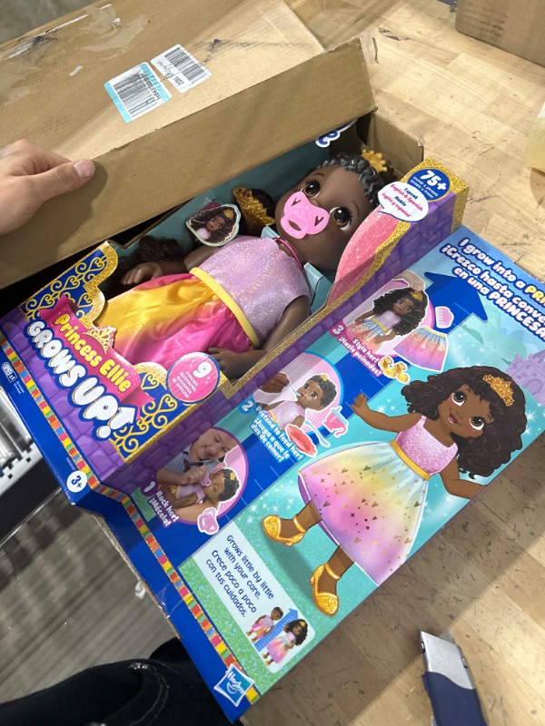 Photo 2 of Baby Alive Princess Ellie Grows Up! Black Hair Doll, Interactive Baby Doll with Accessories, Talking Baby Dolls, Toys for 3 Year Old Girls and Boys and Up, 18-Inch