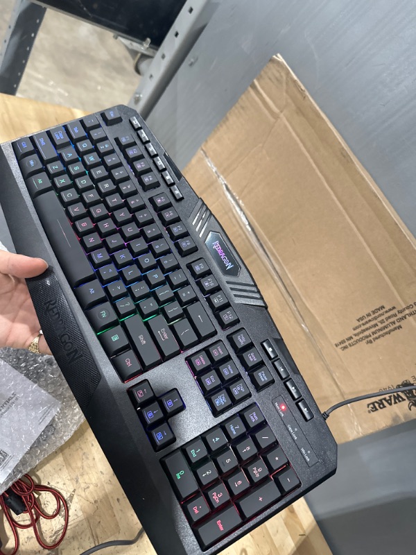 Photo 2 of Redragon S101 Gaming Keyboard, M601 Mouse, RGB Backlit Gaming Keyboard, Programmable Backlit Gaming Mouse, Value Combo Set [New Version] Black`+