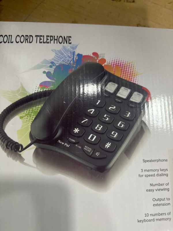 Photo 1 of LIANXUE Big Button Landline Phone Desktop Telephone Loud Ringtone Fixed Home Phone for Elderly and Visually Impaired ABS
