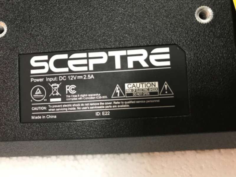 Photo 3 of ***POWERS ON***
Sceptre E225W-19203RTA 22 Inch LED Ultra Thin 75 hz 5 ms