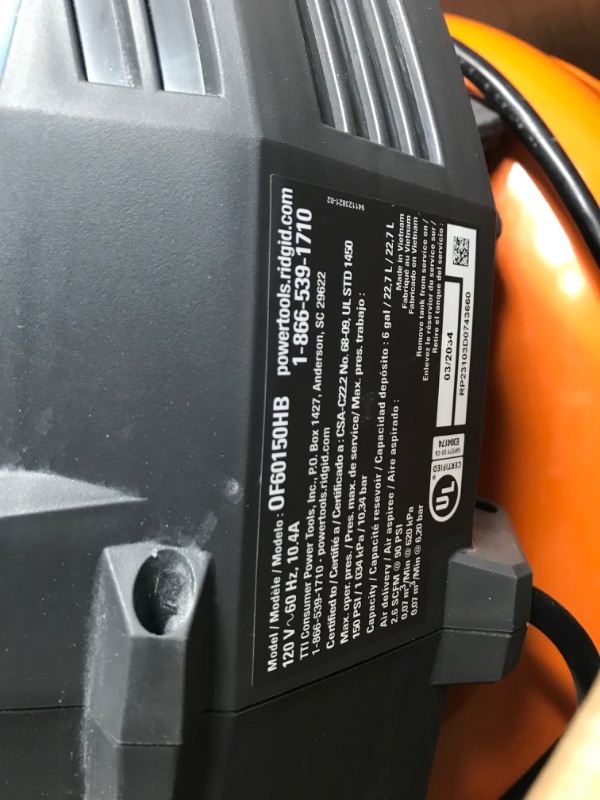 Photo 3 of 6 Gal. Portable Electric Pancake Air Compressor w/ 18GA Brad Nailer, 16GA Straight Finish Nailer, & 18GA Finish Stapler