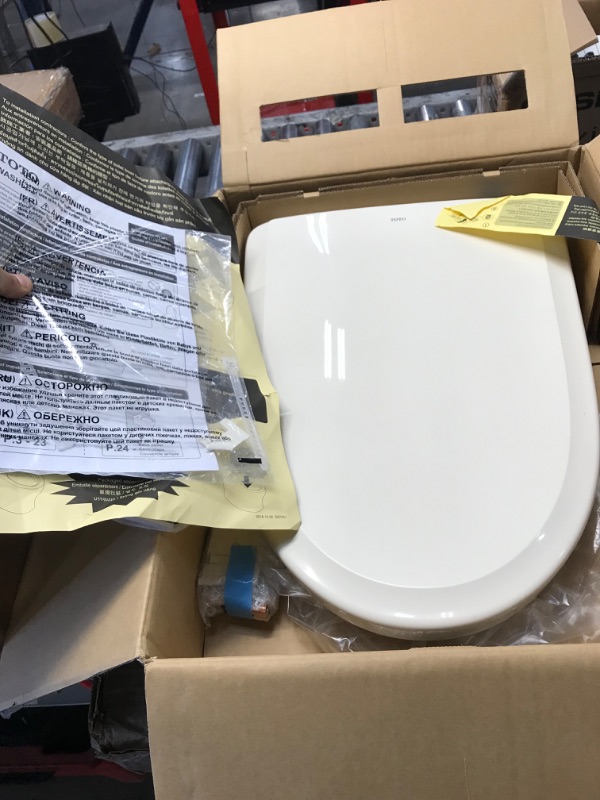 Photo 2 of TOTO SW4734#12 WASHLET Electronic Bidet Toilet Seat, Elongated, Sedona Beige Sedona Beige Elongated