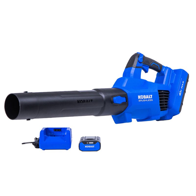 Photo 1 of Kobalt 40-V Max Cordless Brushless Leaf Blower - Battery and Charger Included
