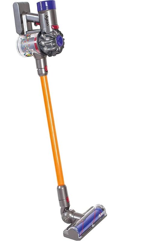 Photo 1 of Casdon Little Helper Dyson Cord-Free Vacuum Cleaner Toy, Grey, Orange and Purple (68702) Dyson Ball Vacuum Toy Vacuum with Working Suction and Sounds, 2 lbs, Grey/Yellow/Multicolor Toy + Dyson Ball Vacuum