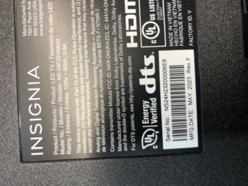 Photo 4 of INSIGNIA 24-inch Class F20 Series Smart HD 720p Fire TV with Alexa Voice Remote (NS-24F201NA23, 2022 Model)
