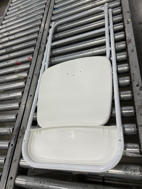 Photo 1 of Flash Furniture Hercules™ Series Plastic Folding Chair - White - 650LB Weight Capacity Comfortable Event Chair - Lightweight Folding Chair White Single Standard Chair