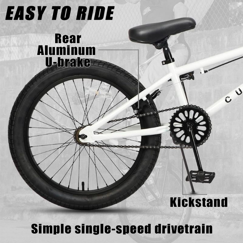 Photo 3 of (READ NOTES) cubsala Crossea Freestyle BMX Bicycle Kids Bike for Boys Girls and Beginner-Level Multiple Colors White Crossea 18''