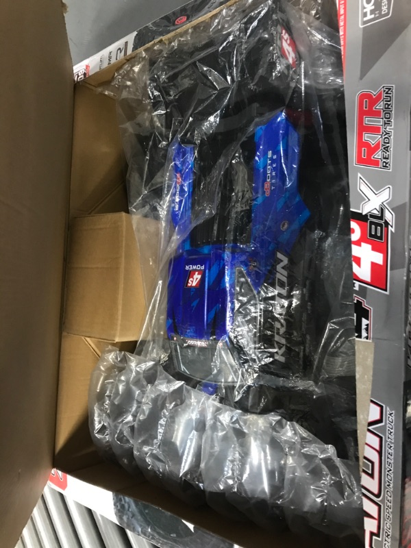 Photo 2 of **SEE PICTURES** 
***USED - NO BATTERIES/TRANSMITTER - UNABLE TO TEST - DIRTY***
ARRMA RC Truck 1/10 KRATON 4X4 4S V2 BLX Speed Monster Truck RTR (Batteries and Charger Not Included), Blue, ARA4408V2T2