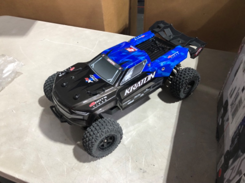 Photo 6 of ***USED - NO BATTERIES/TRANSMITTER - UNABLE TO TEST - DIRTY***
ARRMA RC Truck 1/10 KRATON 4X4 4S V2 BLX Speed Monster Truck RTR (Batteries and Charger Not Included), Blue, ARA4408V2T2