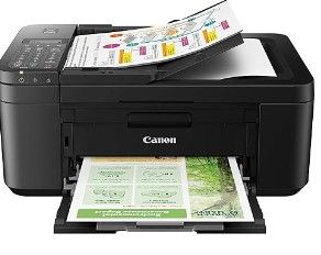 Photo 1 of Canon PIXMA TR4720 All-in-One Multifunction Wireless Color Inkjet Printer, Black - Print Copy Scan Fax - 4800 x 1200 dpi, 8.5 x 14, 2-Line LCD Display, Auto Duplex Printing, 20-Sheet ADF