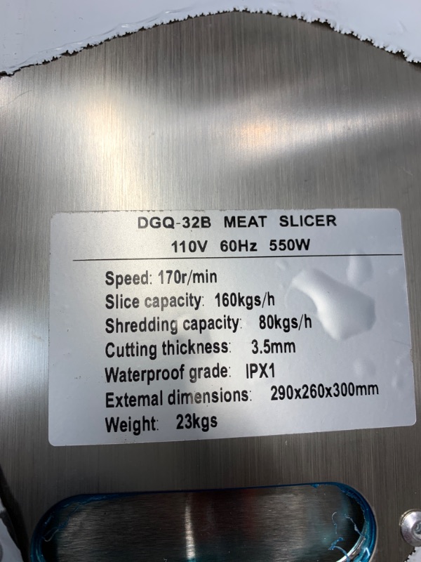 Photo 1 of Newhai Upgraded Meat Cutter Machine, Commercial 3.5mm Electric Meat Slicer Shredded Cutting Machine, Stainless Steel 350lb/h, for Slices Strips Cubes (Meat thickness: 3.5mm)1013192019
LPNPMCO9006015