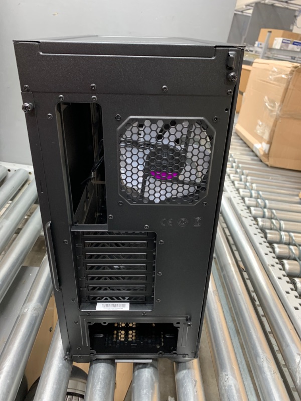 Photo 3 of Cooler Master HAF 500 High Airflow ATX Mid-Tower with Mesh Front Panel, Dual 200mm ARGB Lighting Fans, Rotatable GPU Fan, USB 3.2 Gen 2 Type C and Tempered Glass HAF 500 ATX Mid-Tower Case