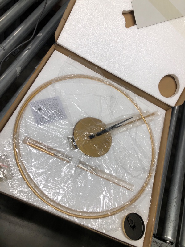 Photo 1 of YISITEONE Classical Large Decorative Wall Clock with Pendulum, Modern Non-Ticking Silent Metal Wall Clocks for Living Room, Bedroom, Study, Office,20‘’ Medium Black